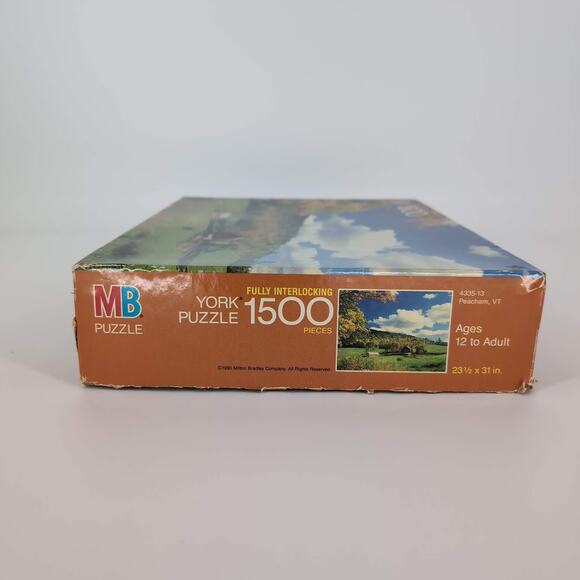 MB Milton Bradley 1500 Fully Interlocking Piece "Peacham, VT" Jigsaw Puzzle GUC - Picture 5 of 10